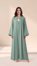 The Lubaba Minimal Button Detail Abaya