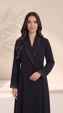 The Ramlah Shawl Sheer Collar and Sheer Cuff Detail Abaya
