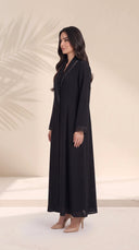 The Ramlah Shawl Sheer Collar and Sheer Cuff Detail Abaya