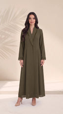The Ramlah Shawl Sheer Collar and Sheer Cuff Detail Abaya