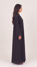 The Arij Bead Trim Ruffle Sleeve Abaya