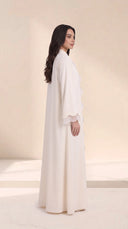 The Khadija Scallop-Trim Abaya with Layered Cuffs