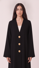 The Rehab Shell Button Open Front Abaya