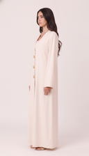 The Rehab Shell Button Open Front Abaya