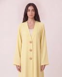 The Rehab Shell Button Open Front Abaya