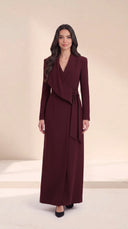 The Asira Draped Wrap Abaya with Waist Tie