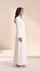 The Dariah Tailored Notch Neck Abaya with Layered Bell Cuffs