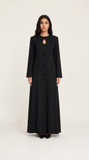 The Habiba Keyhole Neck Button Front Abaya
