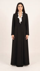 The Hakima Scalloped Neckline Button Detail Abaya