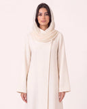 The Hamna High Neck Wrap Abaya with Covered Button