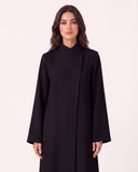 The Hamna High Neck Wrap Abaya with Covered Button