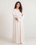 The Dawha Frayed Trim Open Front Abaya