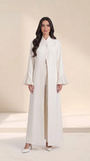 The Samiqa Pleated Cuff Abaya with Wrap Collar