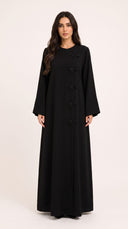 The Rasha Floral Knot Closure Abaya