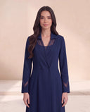 The Wahiba Tailored Abaya with Sheer Panel Detailing