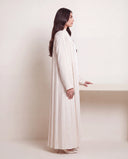 The Samah Pleated Yoke Open Front Abaya