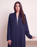 The Samah Pleated Yoke Open Front Abaya
