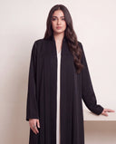 The Samah Pleated Yoke Open Front Abaya