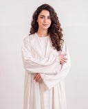 The Dawha Frayed Trim Open Front Abaya