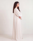 The Dawha Frayed Trim Open Front Abaya