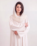 The Dawha Frayed Trim Open Front Abaya