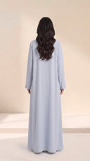 The Nada Embroidered Scallop-Trim Nida Abaya