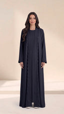 The Nada Embroidered Scallop-Trim Nida Abaya