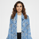 The Hind Sky Blue Floral Abaya