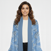 The Hind Sky Blue Floral Abaya