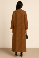 Brown Bohemian Cotton Abaya - TAL by The Abaya Lab