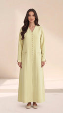 The Dina Covered Buttons & Patch Pockets Abaya