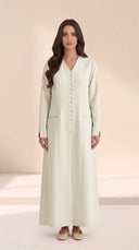 The Dina Covered Buttons & Patch Pockets Abaya