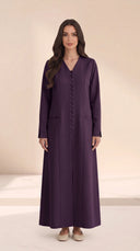 The Dina Covered Buttons & Patch Pockets Abaya
