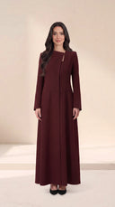 The Saghira Asymmetric Button Detail Abaya