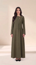 The Saghira Asymmetric Button Detail Abaya