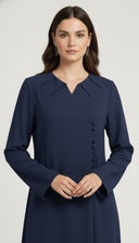 The Nisreen Clean Line Button Abaya