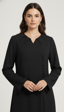 The Nisreen Clean Line Button Abaya