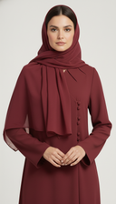 The Nisreen Clean Line Button Abaya