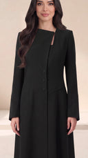The Saghira Asymmetric Button Detail Abaya