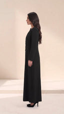 The Saghira Asymmetric Button Detail Abaya