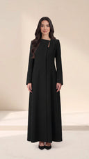 The Saghira Asymmetric Button Detail Abaya