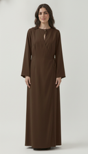 The Muznah Wrap-Front Abaya with Tie Detail