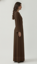 The Muznah Wrap-Front Abaya with Tie Detail