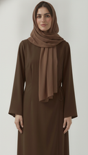 The Muznah Wrap-Front Abaya with Tie Detail
