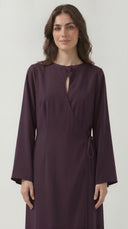 The Muznah Wrap-Front Abaya with Tie Detail