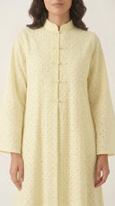 The Nujud Eyelet Mandarin Collar Abaya