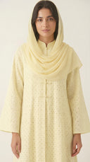The Nujud Eyelet Mandarin Collar Abaya