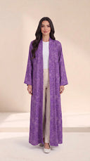 The Tanzila Tonal Floral Open-Front Abaya