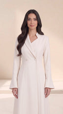 The Zabya Tailored Blazer Abaya with Flared Cuffs