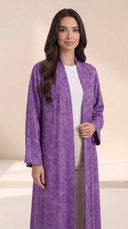 The Tanzila Tonal Floral Open-Front Abaya